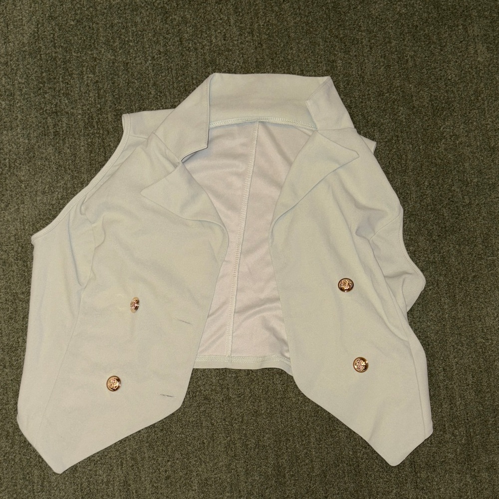 Elegant mint green Sleeveless Vest